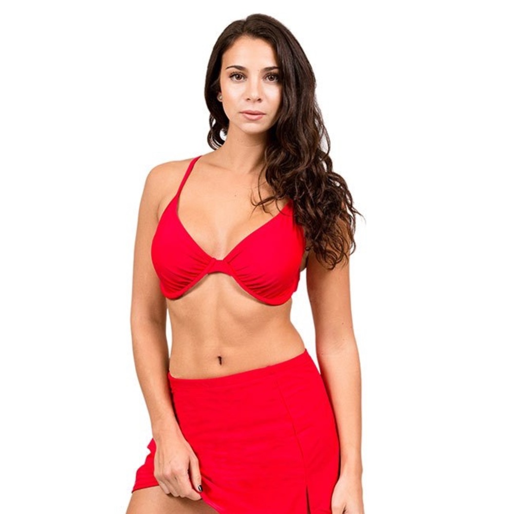 Vintage Underwire Red Bikini ❤️ SIZE DD
